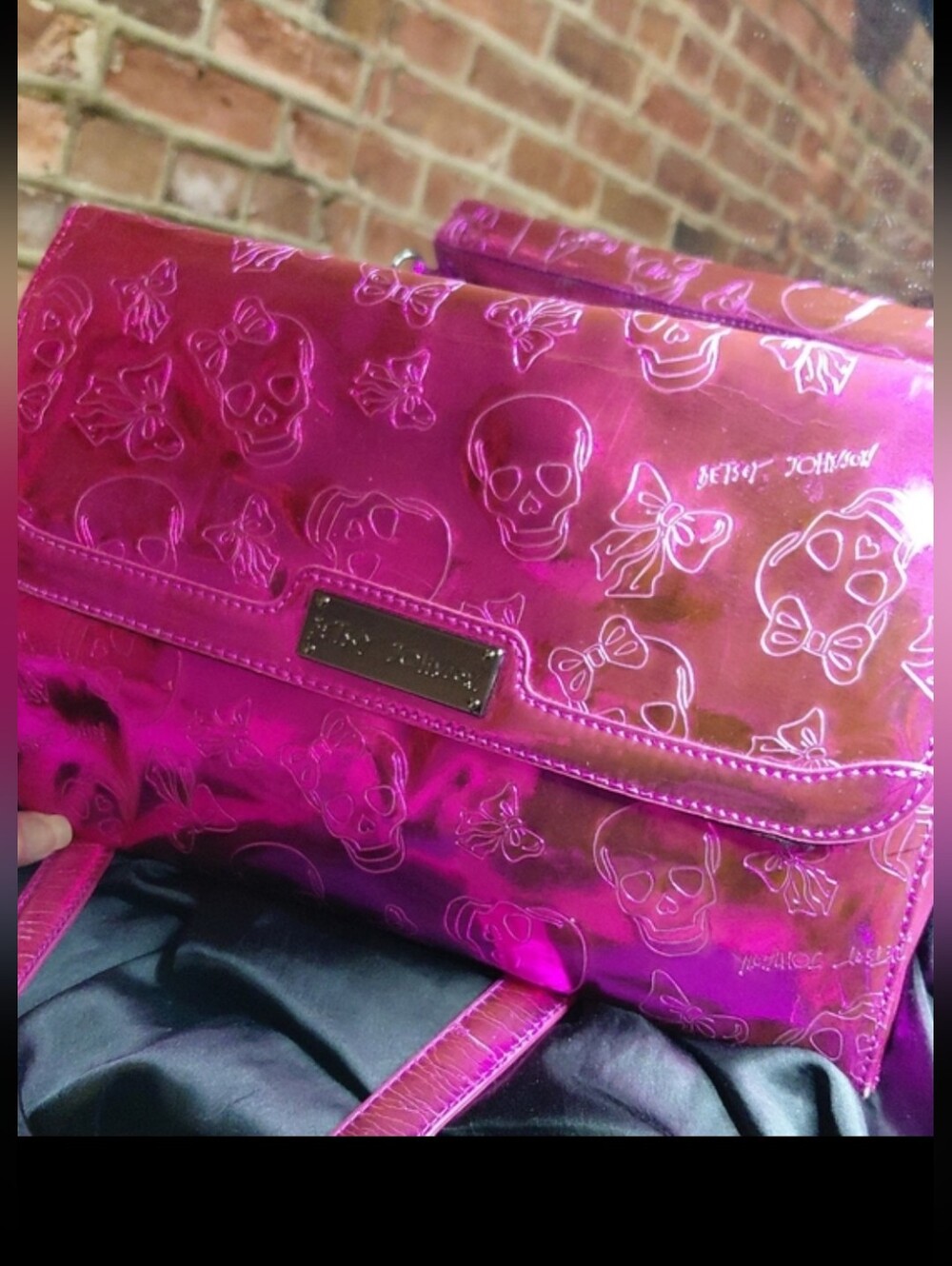 BETSY JOHNSON PINK FUSHIA SKULLS BETSY JOHNSON CUTIE